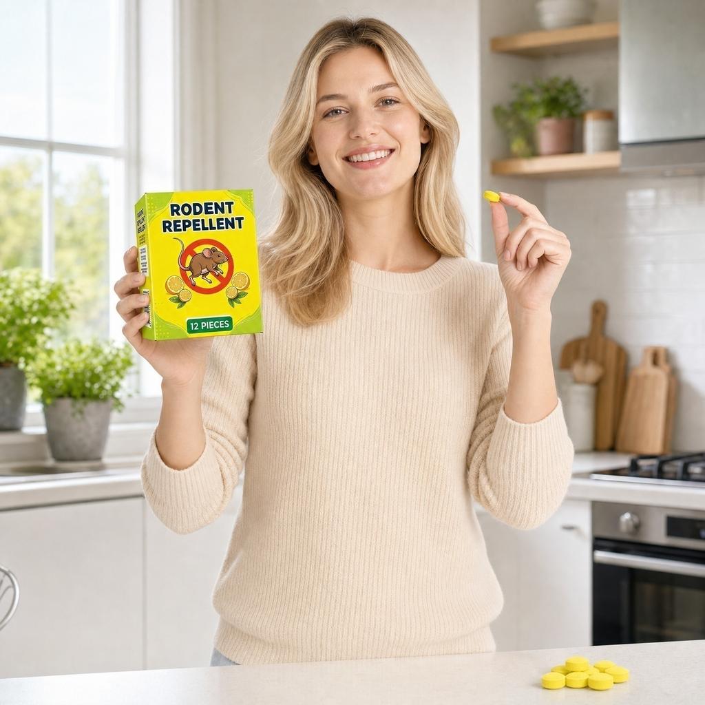 Rodent Repellent 12 Pieces Natural Plant-Based Formula Safe for Indoor Use Long-Lasting Effectiveness Easy To Place In Various Locations