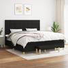 3137183 vidaXL Divan Bed with Mattress Black 200x200 Cm Fabric