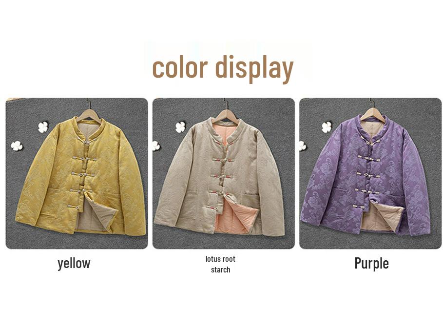 Xinjiang Long-staple Pure Cotton Jacket with Frog Buttons - Retro Chinese Style for Middle-aged Women