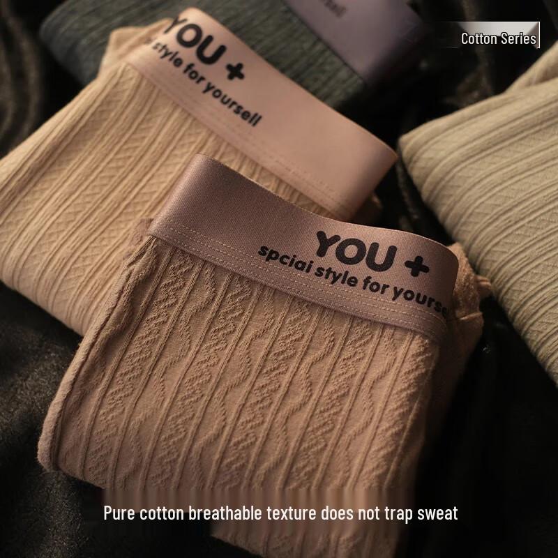 FitonTon Men's 10A Antibacterial Pure Cotton Boxer Briefs 3-Pack