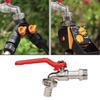 Water Nozzle Zinc Alloy Outlet Water Tap Fauset Rustproof High Pressure for Garden Belt Nozzle