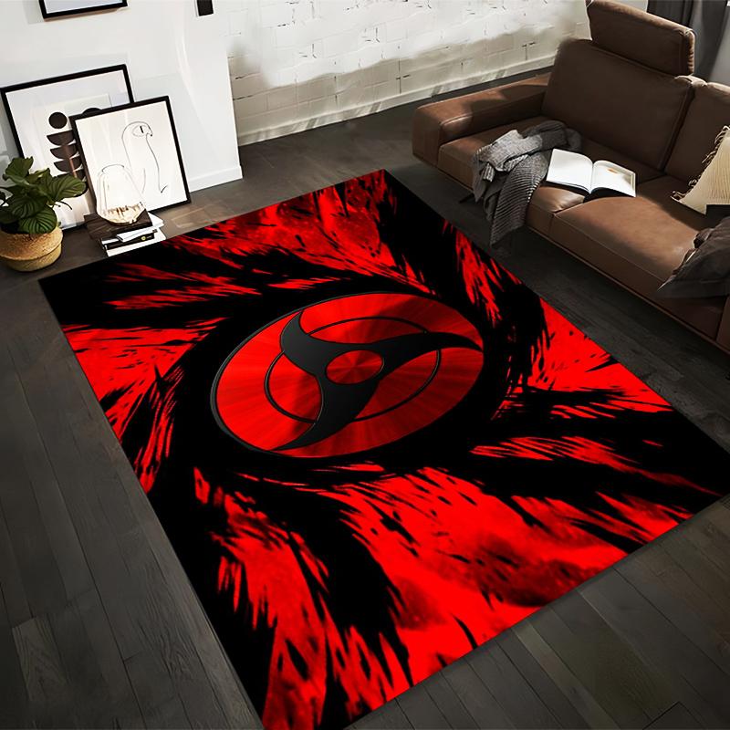 

Creative carpet with red-black swirl design Suitable for use as an anti-slip game mat for living room and bedroom sofas 40x60cm( 15x23in )