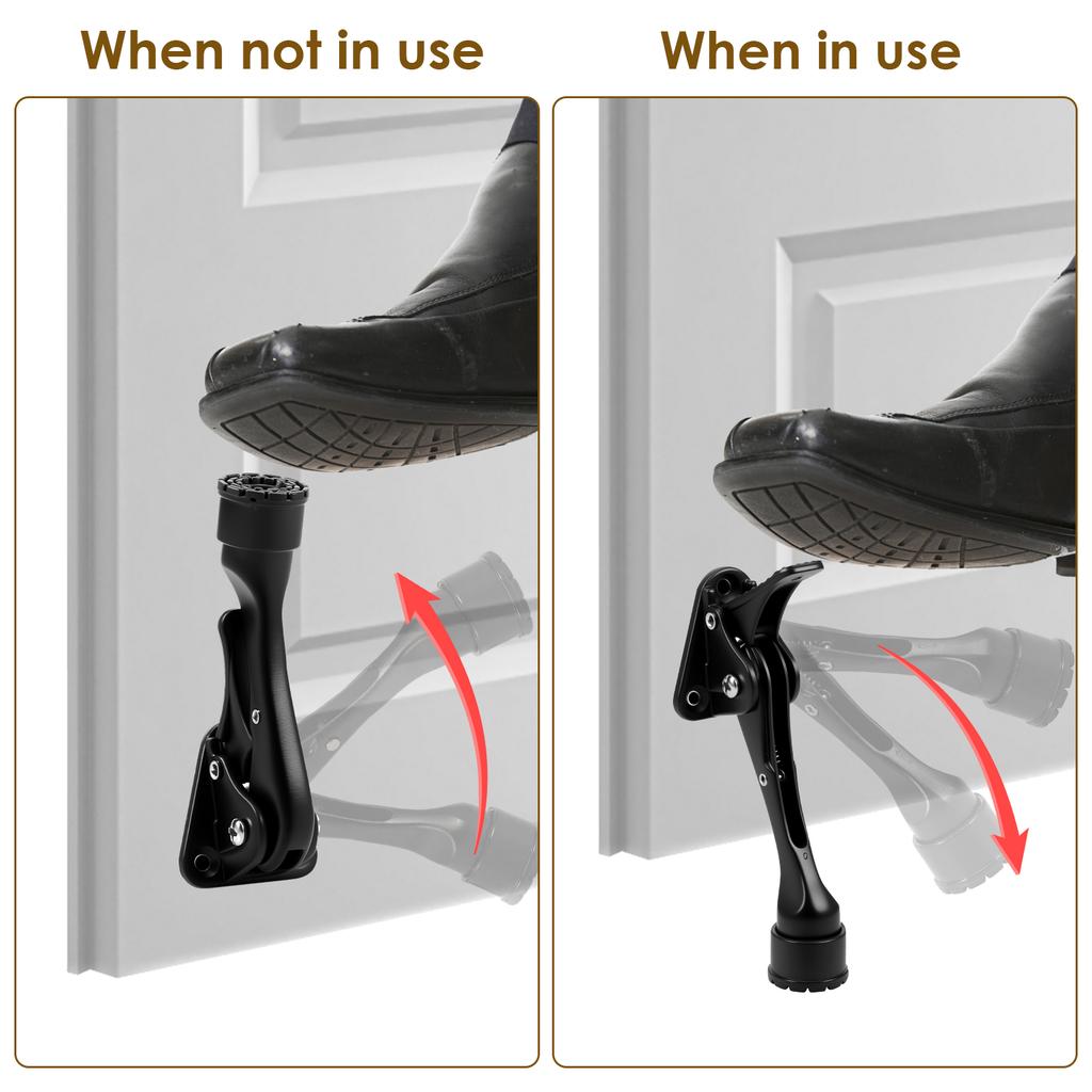 1Pc/2Pcs 5 Inch One Touch Adjustable Height Door Stop Zinc Alloy Door Stopper  Alloy Foot-Operated Lever Door Hardware