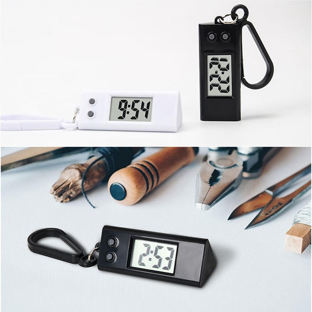 Pocket Sized Digital Watch with Keychain Convenient Electronic Clock for Travelers and Student Reliable Timekeeping Tool