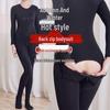 Unisex Plus Size Thick Fleece Backless Bodysuit with Zipper and Crotchless Design for Cold Weather