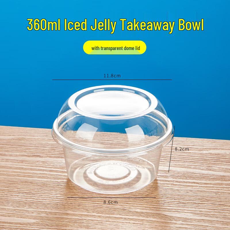 

Thickened Disposable Dessert & Fruit Takeaway Bowls with Lids