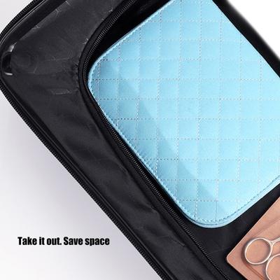 Empty Crochet Hook Case with Multiple Elastic Slot Knitting Needle Storage Bag Portable Sewing Supplies Organiser