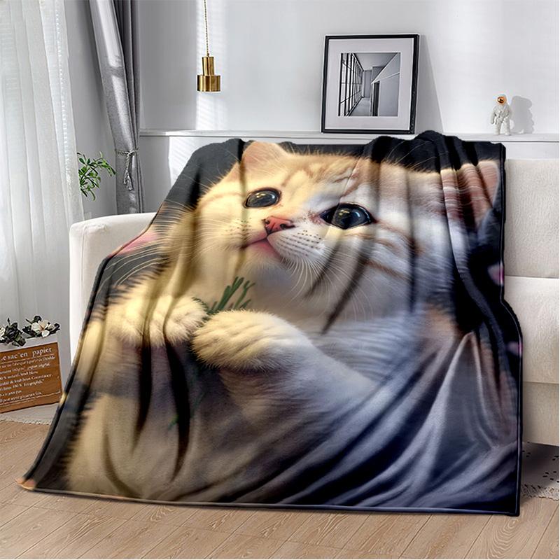 29 Stil Cartoon Niedliche Glückskatze, Perserkatze, Ragdoll Decke, Weiche Überwurfdecke für Zuhause Schlafzimmer Bett Sofa Überwurfdecke Kinder