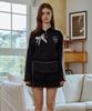 Alikim Ribbon Jersey Collar T-Shirt / Black