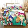 Anime The Disastrous Life of Saiki K Kusuo Bedding Set Boys Girls Twin Queen Size Duvet Cover Pillowcase Bed Kids Adult