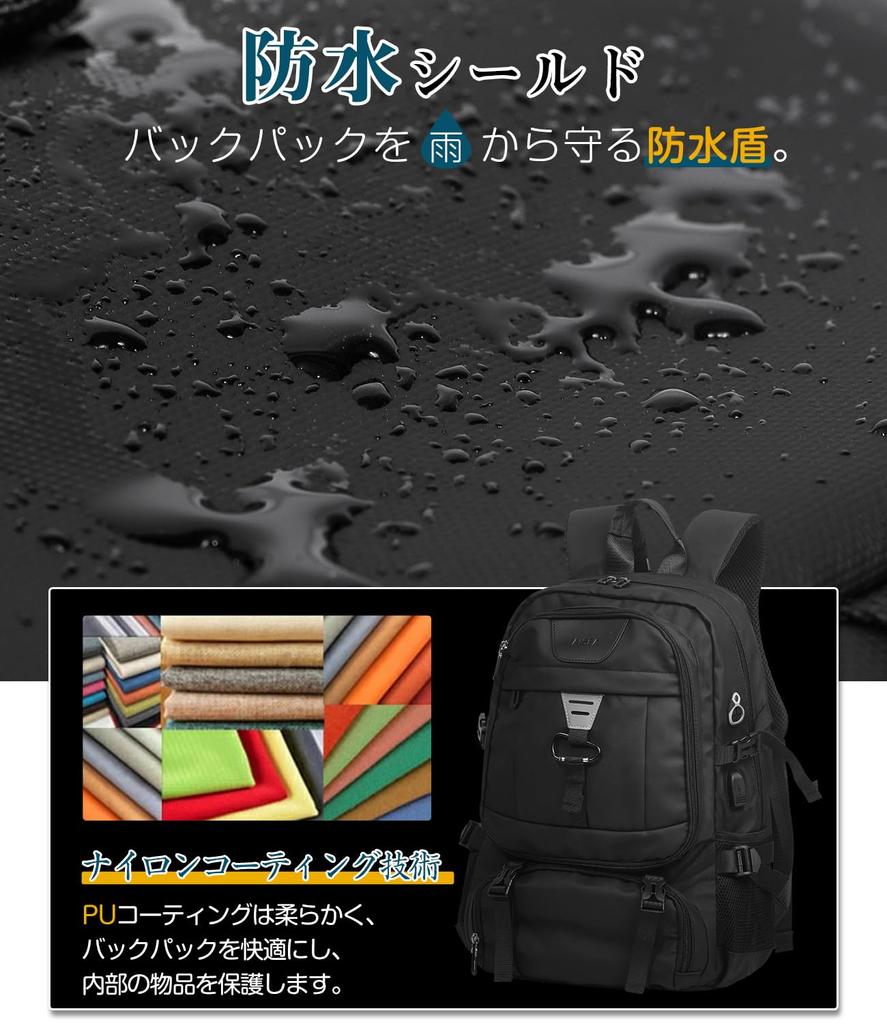 Backpack for Business Disaster Prevention Backpack Sponge Reduces Waterproof PC Large Storage USB Charging Business Trips [AISFA] Men, Backpack, [2024
