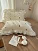 Cherry Lace Overlock Velvet 4-Piece Winter Bedding Set