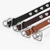 Punk Style High-end PU Leather Cardioid Pin Buckle Belt Women's Waist Straps for Jeans & Casual Wear Fashion Novelty Waistband