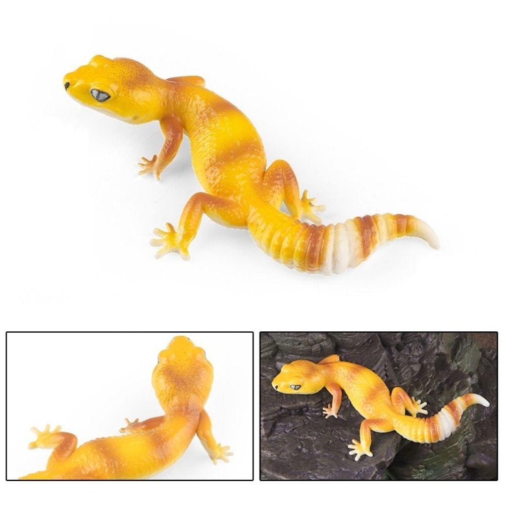 Simulation Reptile Animals Figures Miniature Gecko Figure Lizard Model Figurines  Birthday Gift