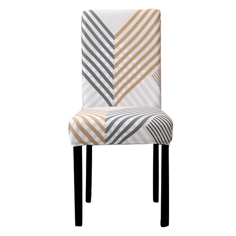 Printed Chair Cover Elastic Kitchen Seat Cover Stretch Spandex Chair Covers for Dining Room Wedding Hotel Banque… More