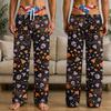 Men's Funny Halloween Print Knit Pants with Pockets, Casual Sleep Pajama Bottoms
