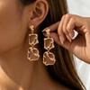 European and American Jewelry, Personalized Antique Irregular Shape Dripping Earrings Versatile Niche Design Earrings Women