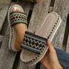 Women's Slippers Platform Summer Shoes for Women Beach Casual Heeled Sandals Bohemian Handmade Ladies Espadrilles