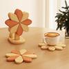 Luxury Wind Chime Heat-Resistant Pad Table Decor Creative Home Goods Solid Wood Foldable Placemats