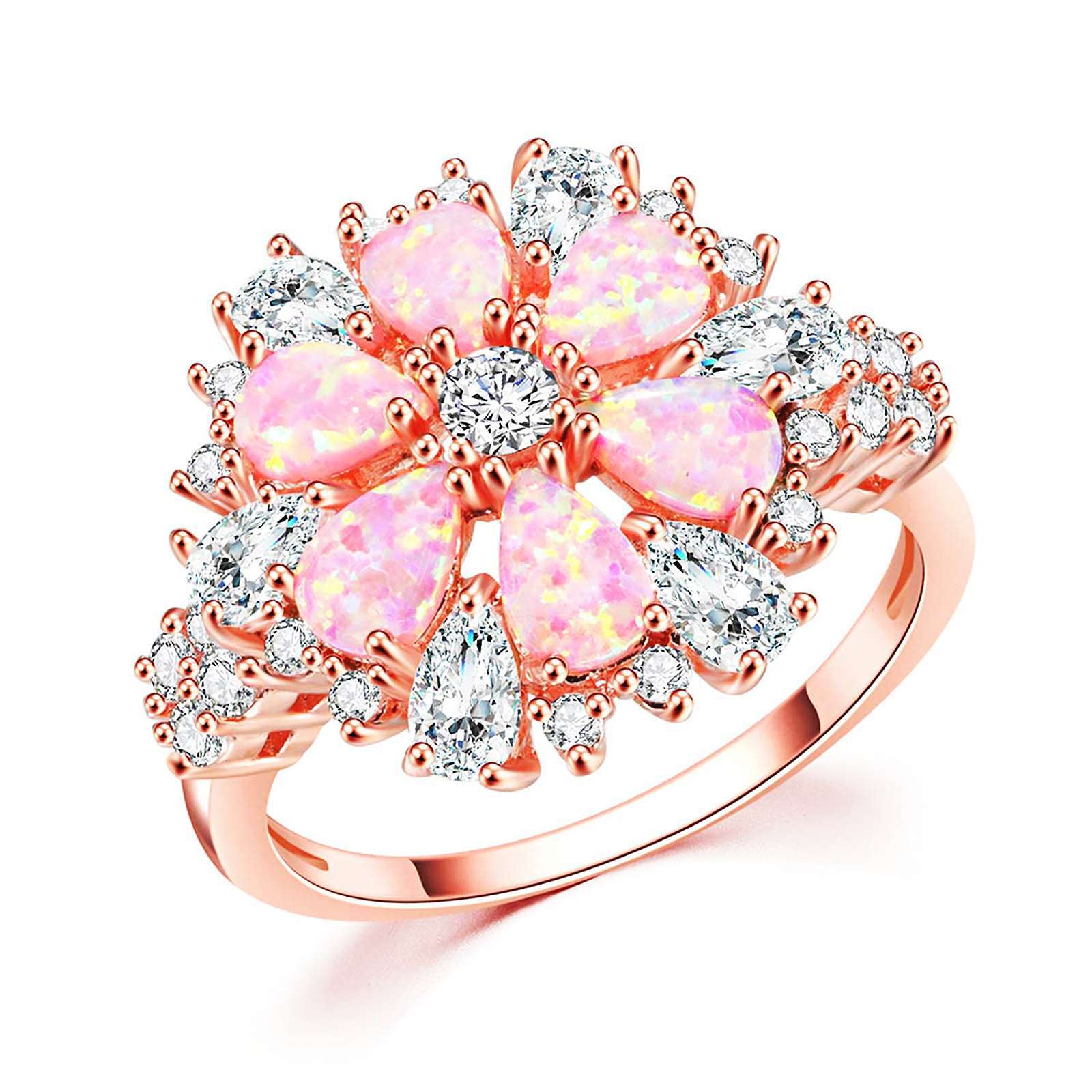 Rose Gold Flower Ring 2026 Fashion Trend Jewelry Exquisite Rings no. 6