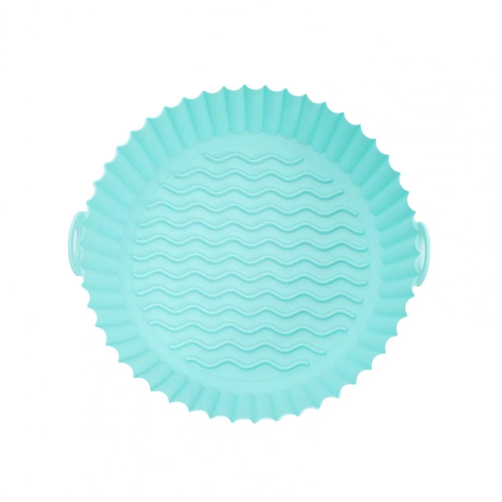 Silicone Air Fryer Liner With Handles Foldable Mats For Baking Frying Steaming Food-Grade Non-Stick Heat-Resistant Baking Tray