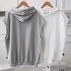 Spring and Summer Loose Large Size Simple Sleeveless Jacket Hooded Vest Sweatshirt