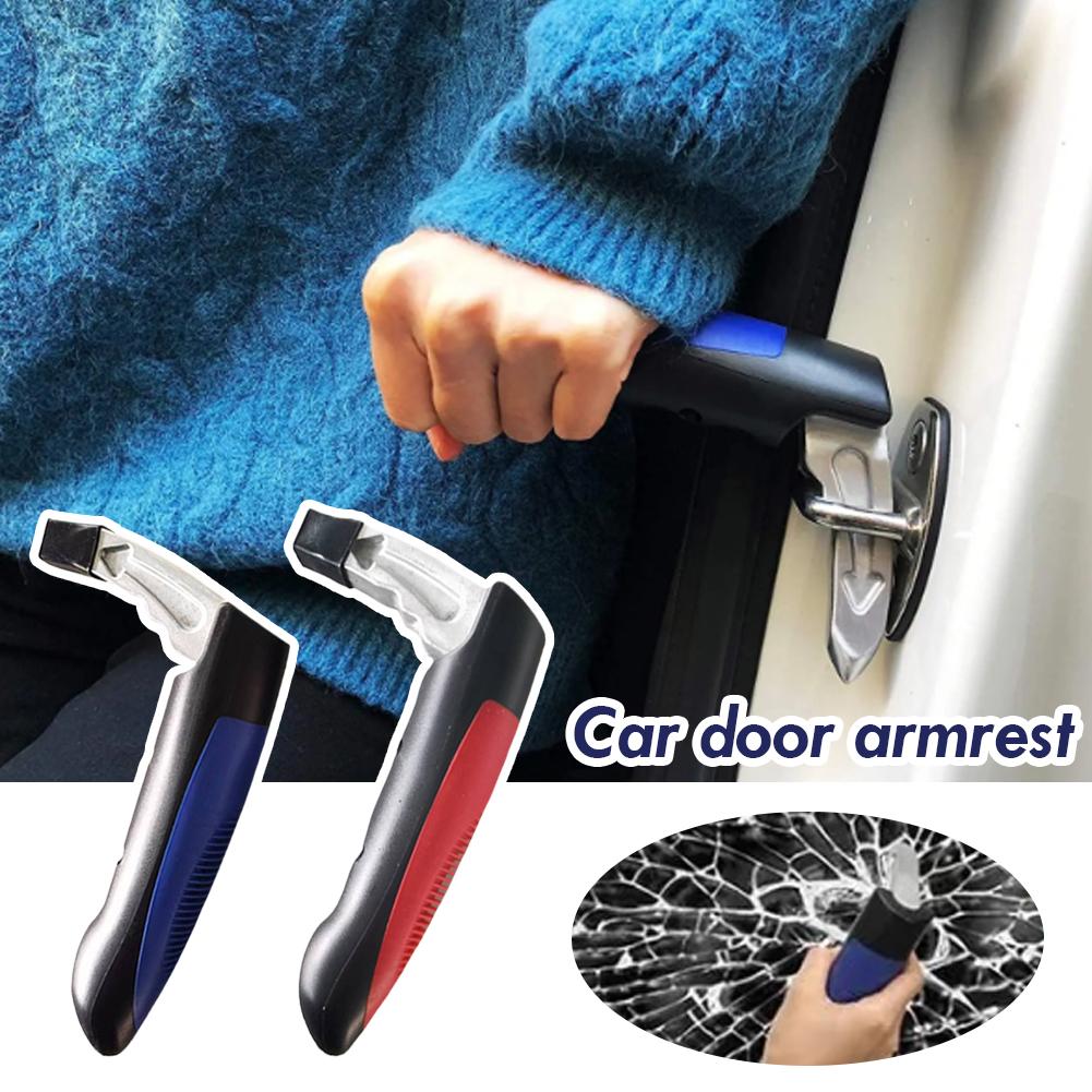 Car Handle Cane Vehicle Door Grab Bar 2 In 1 Non-Slip Window Breaker, Stand Assist Mobility Tool for Elderly Kids Safety
