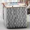 2Pcs Heavy Duty Clothing Storage Bags with Reinforced Handles Large Capacity Double Zipper Quilts Toys Organizer Laundry Baskets