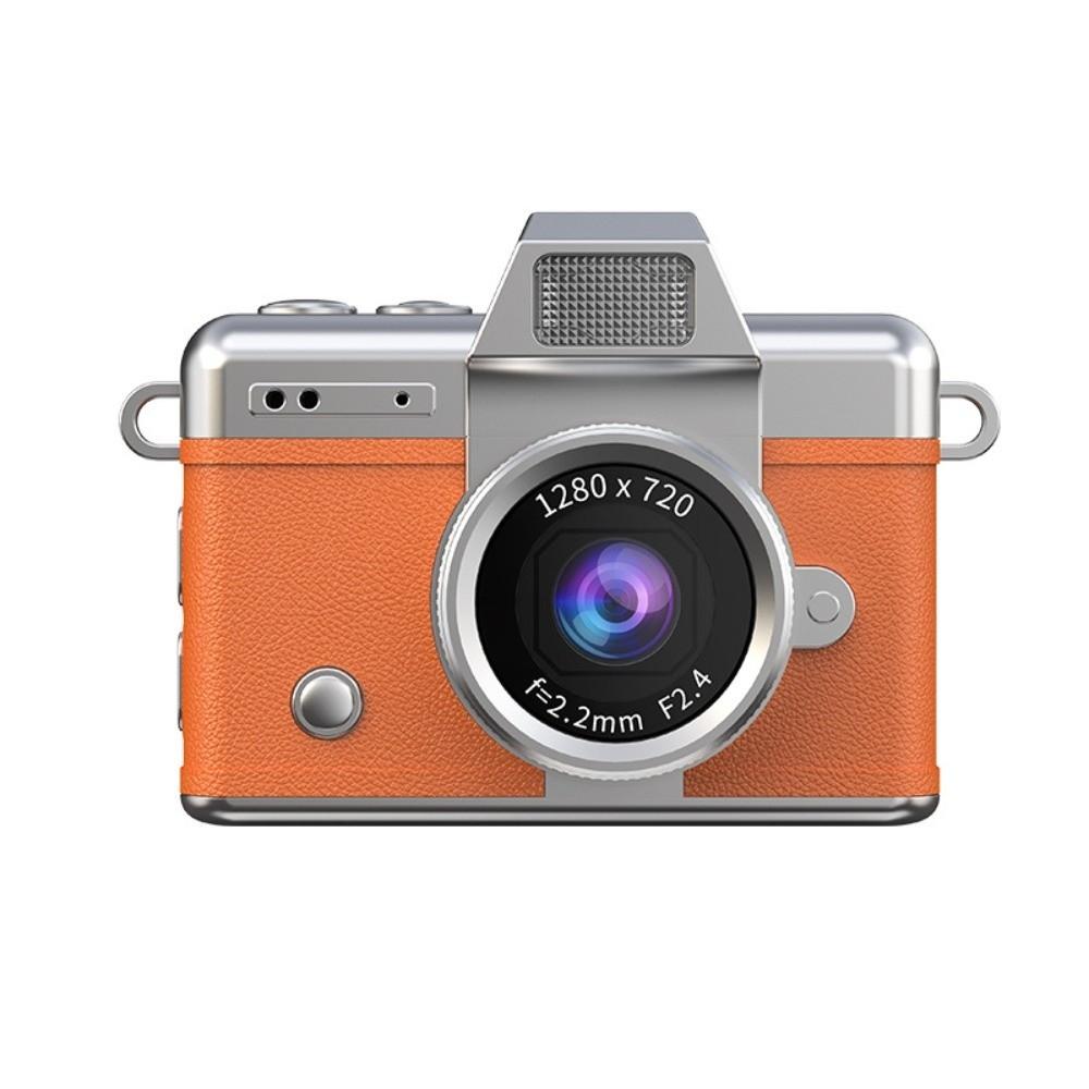 Retro Style Mini CCD Camera Flashlight Multiple Filters Digital Camera Flip Screen HD Resolution Keychain Camera