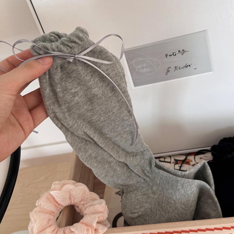 Women'S Stockings High Quality Modern  Simple Cute Japanese Style Long Women Socks Mesh Bow Sweet Knee High Socks Thin White