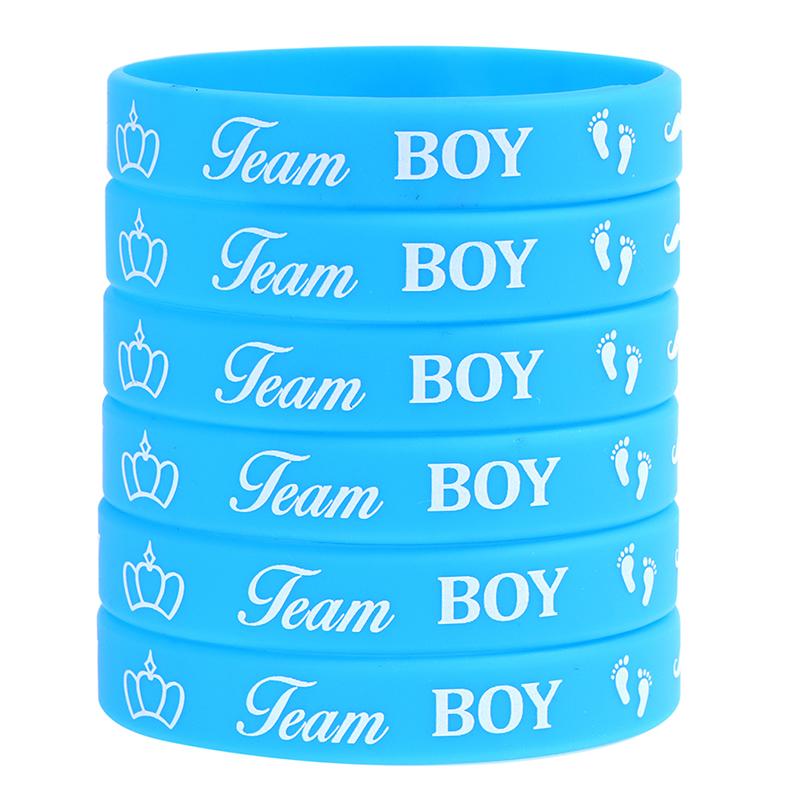 36 stk Kjønnsavslør armbånd Team Boy Silikon Armbånd Team Girl Gummi