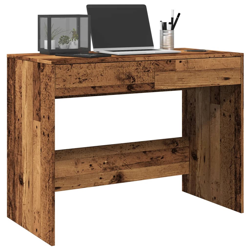 Vintage Wood Effect Desk 101 x 50 x 76.5 cm Engineered Wood