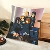 Anime K-K-On! Cartoon Cushion Cover Soft Short Plush Pillow Cover Smooth Cozy Texture Aesthetic Cushion Case Home Decor