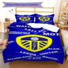 Leeds United A.F.C. Logo Bedding Quilt Set Quilt Cover Pillowcase Home Decoration Birthday Gift (1 * Duvet Cover + 2 * Pillowcase, Without Core)