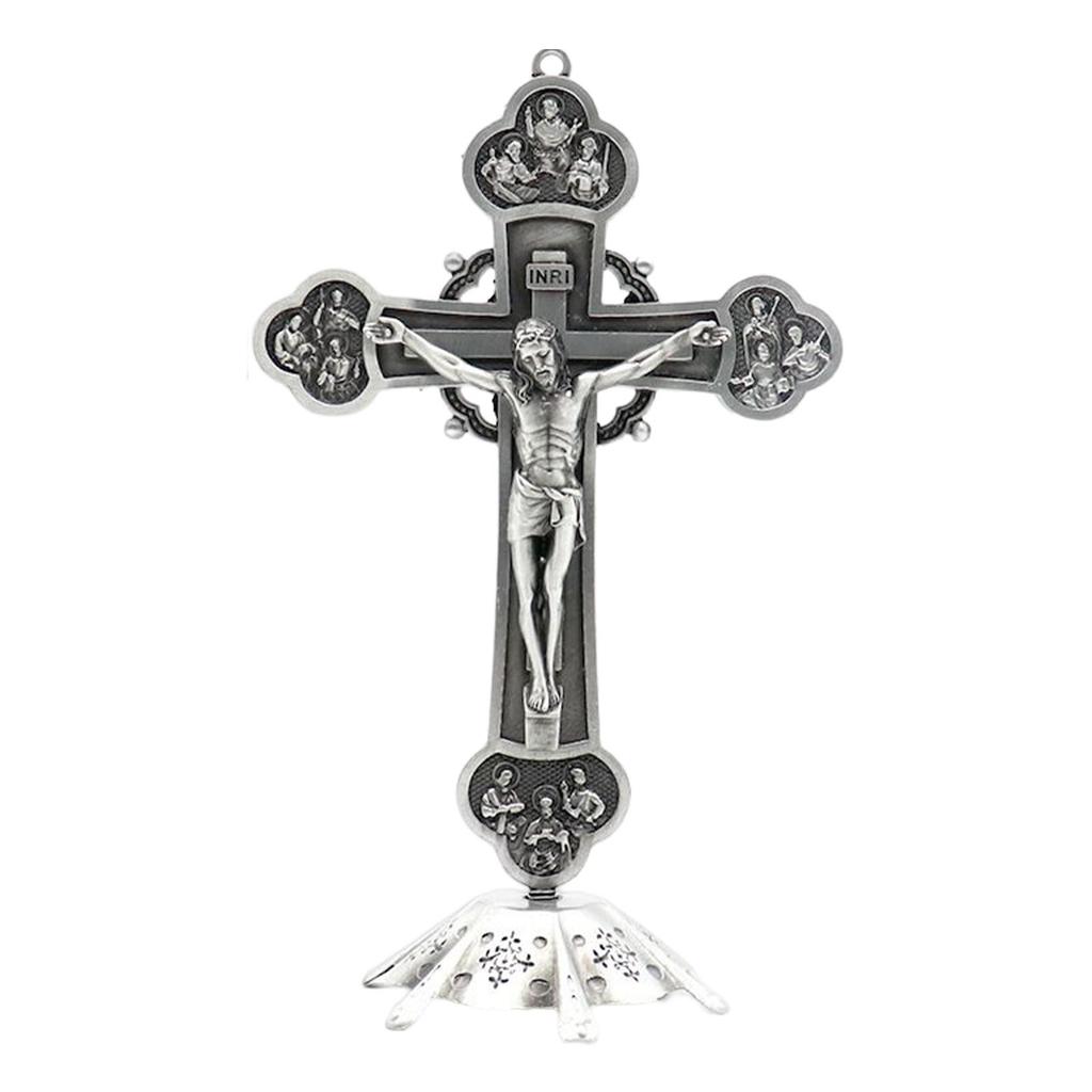 Metal Standing Crucifix , Desk Decor Figurines Statue Home 12 Apostles Statue Gifts Standing