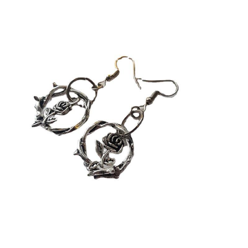 Gothic Thorns and Roses Earrings Fashion Collection