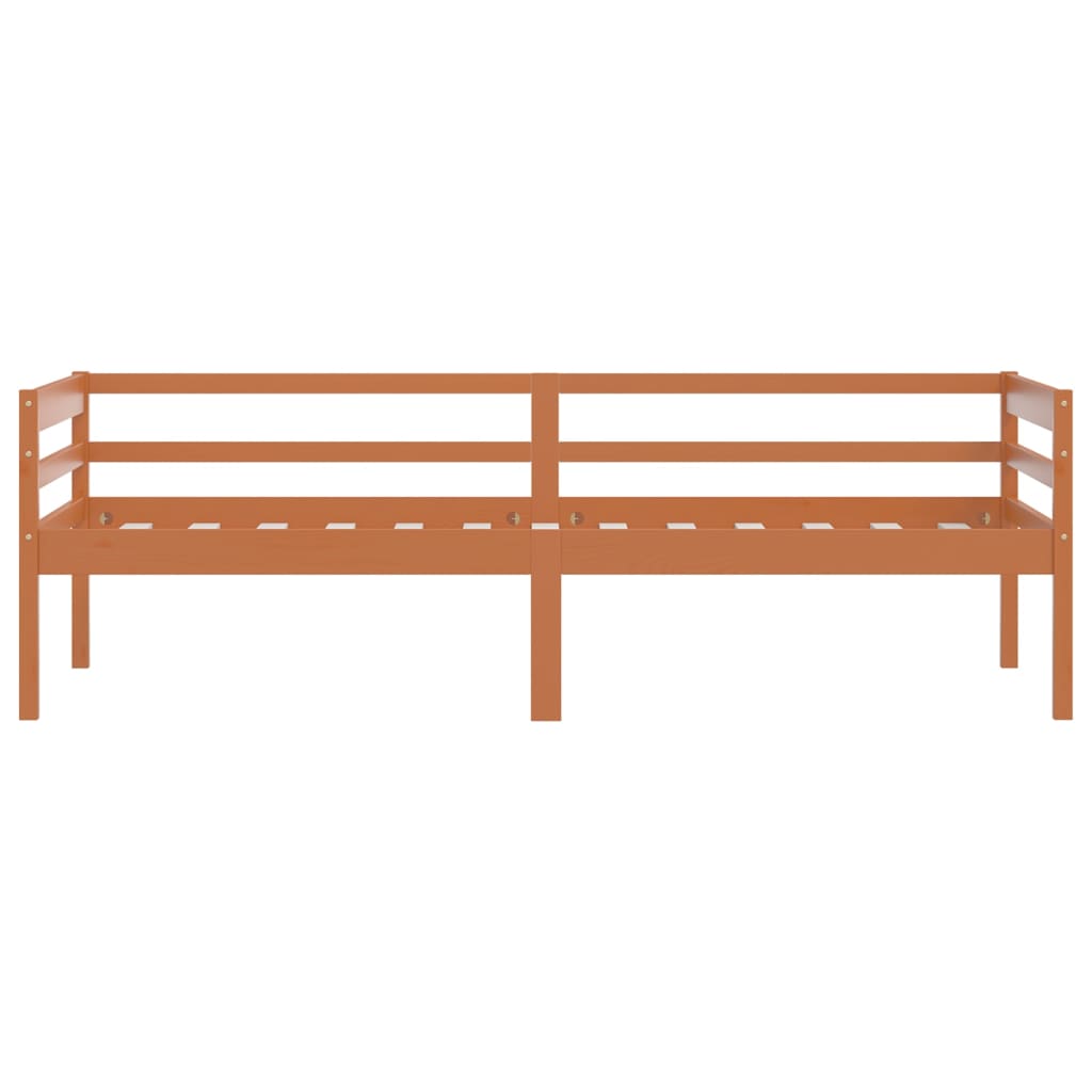 Vidaxl Bed Frame, Honey Brown, Solid Pine Wood, 90 X 200 Cm