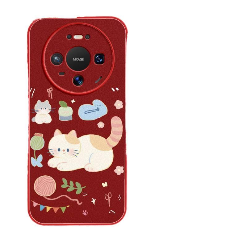 Suitable for Huawei Mate80 Mobile Phone Case New Mate70 Case Mate60pro + Lambskin 50promax