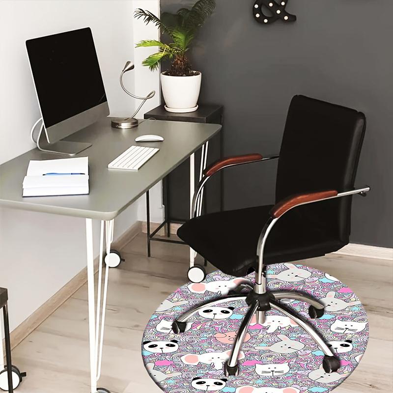 

1pc Colorful Animal Pattern Round carpet, Made of Polyester,Office Chairs, Living Rooms, Or Bedrooms, a Cool Rug for The Living Room.ydt26014 80cm