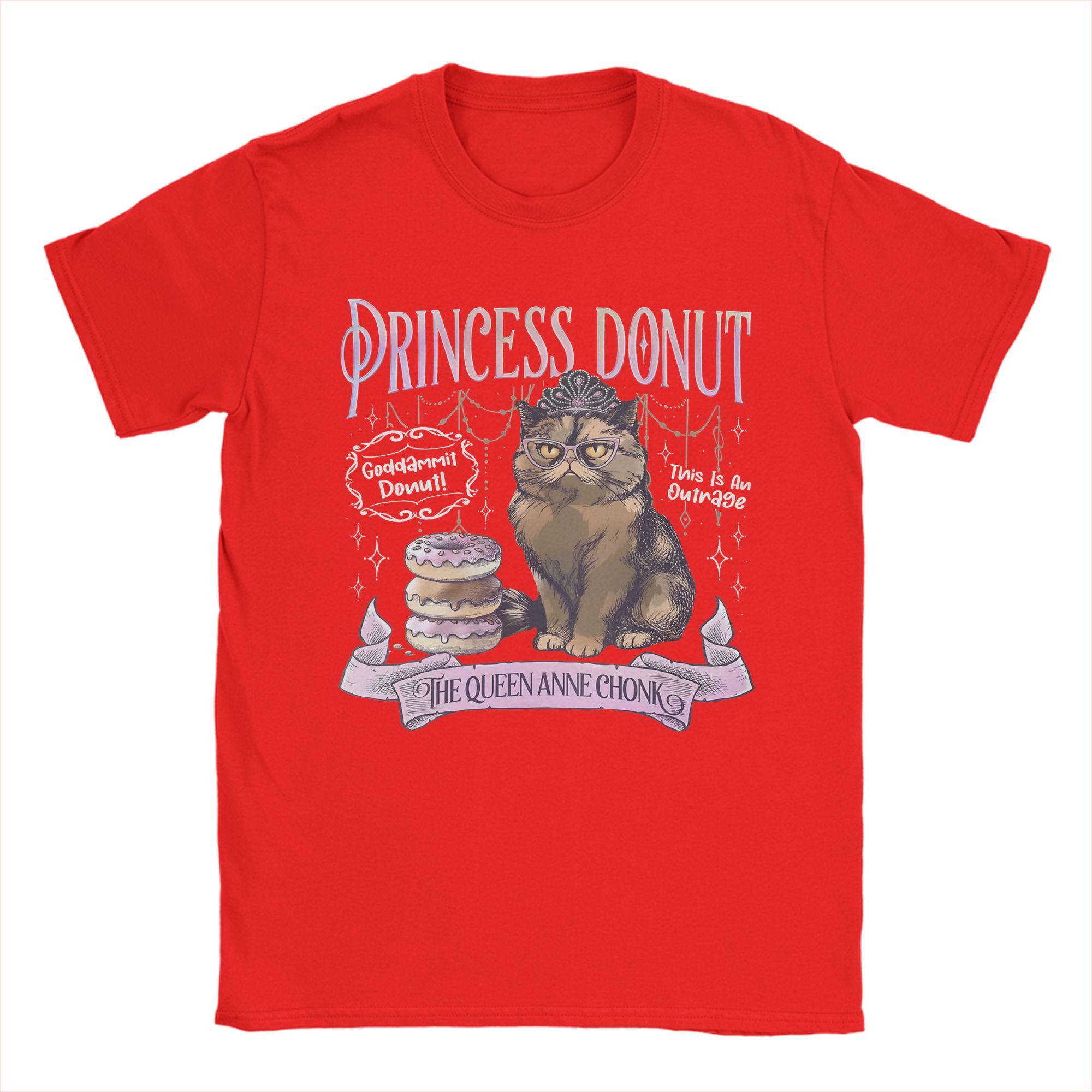 

Princess Donut Dungeon Crawler Carl T Shirt for Men Cotton Funny TShirts O Neck Tee Shirt Short Sleeve Tops New Arrival S