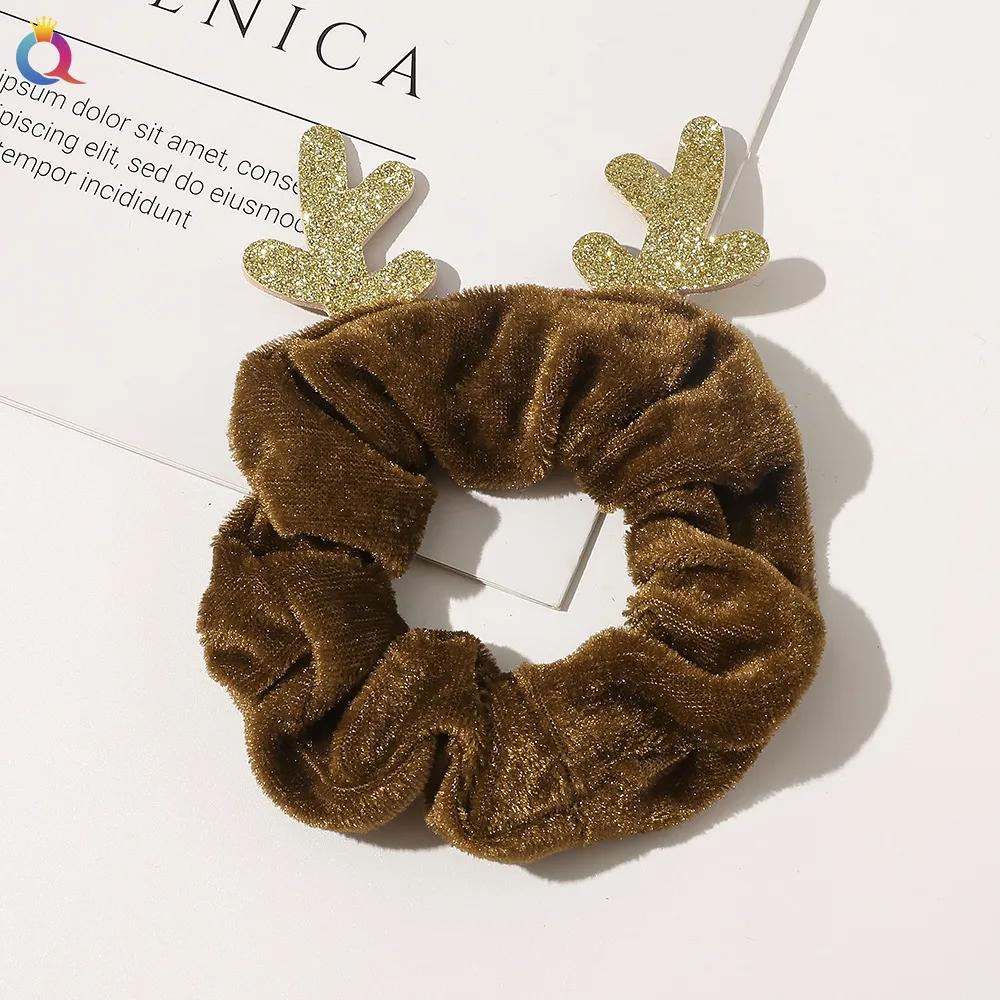 

Рождественские резинки для волос Лосиный бархат Эластичные резинки Резинка Скранчи Резинки для волос Держатели для хвостика Женские Детские Девочки Аксессуары