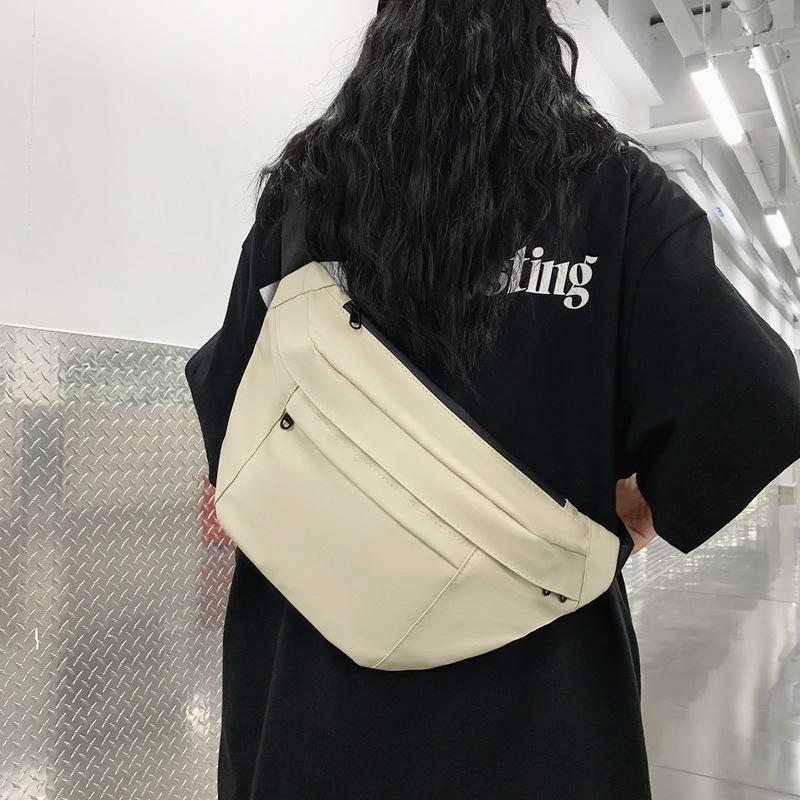 Jednobarevná náprsní taška pro muže a ženy, crossbody taška, taška přes rameno, taška na mobilní telefon