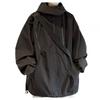Mens Winter Thickened Hooded Jacket Solid Color Waterproof Casual Fashion Outerwear