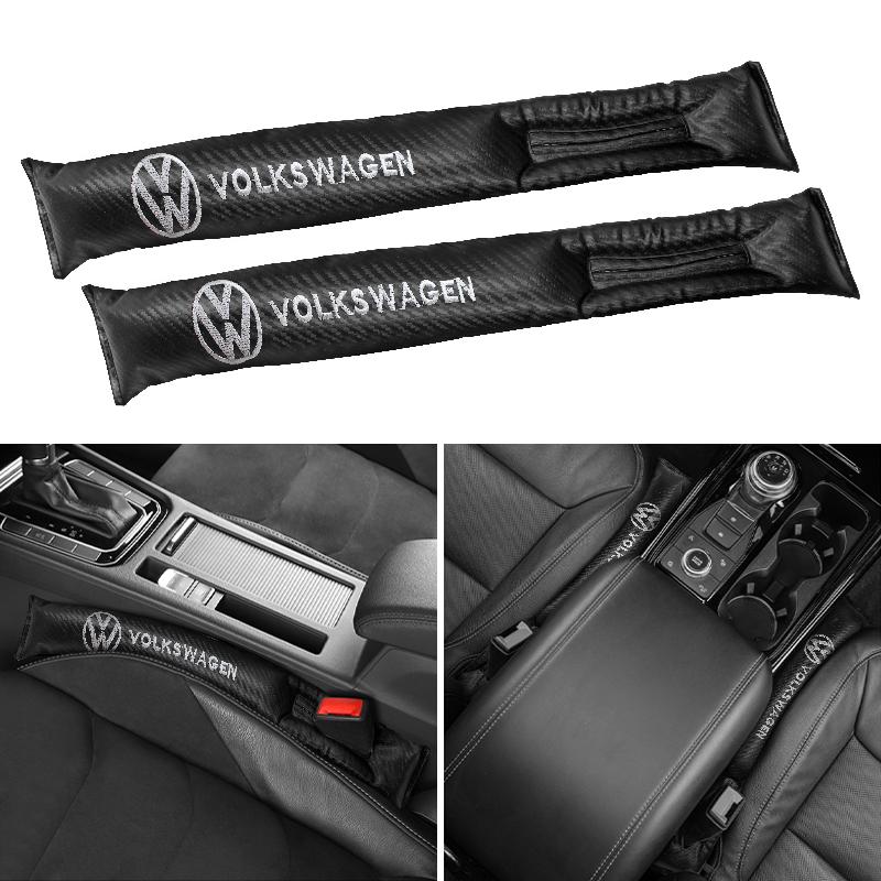 For Volkswagen MK1 Volkswagen Car Styling Seat Gap Filler Pads PU Leather Leak-Proof Accessories For VW GTI Polo Golf Passat Scirocco Tiguan Jetta