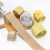 2M Christmas Ribbon Gold Silver Polyester Gliter Ribbon DIY Xmas Tree Bow Ornaments Kids Gifts Packaging Navidad Home Decoration
