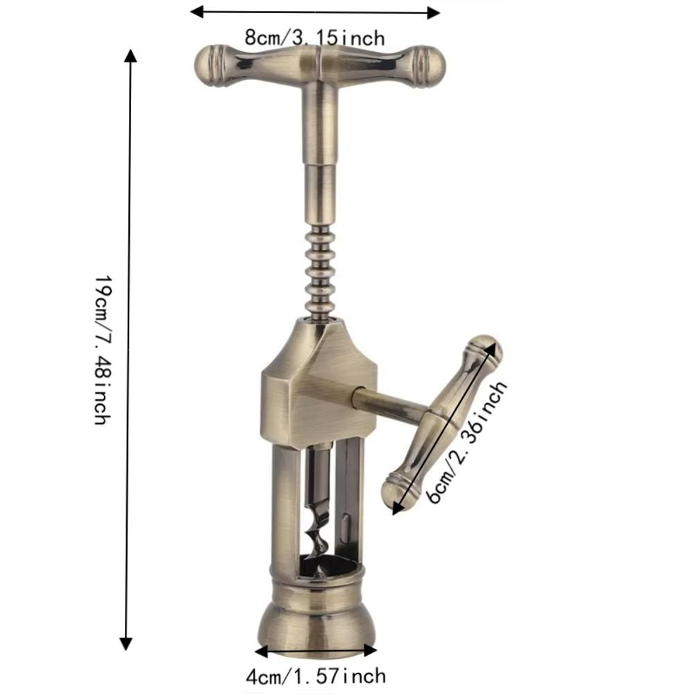 Corrosion-resistant Wine Bottle Opener Vintage Cork Puller Zinc Zinc Zinc Alloy Corkscrew Dining Table