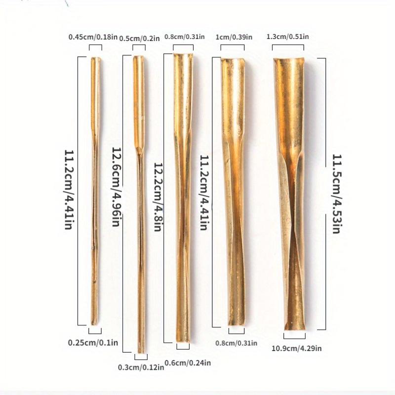 

Набор из 5 медных пробивных инструментов для керамических горшков, цветочных горшков, сверления отверстий и пробивки пазов жёлтый