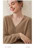 Women's V-neck Pure Cashmere Knit Cardigan - Soft & Fluffy Autumn/Winter Layer
