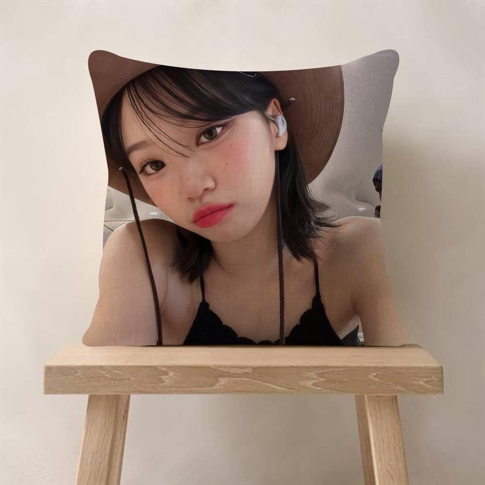 Singer CChaewon beauty Pillow Covers Cartoon Sofa Decorative Home Doublesided Printing Short Plush Cute Cushion Cover