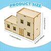 1/64 1/60 Miniature House Made of , Unpainted, Unique Ornament Accessory, DIY Building, Ready for